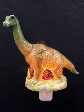 Porcelain Sauropod Dinosaur Night Light with Gift Box